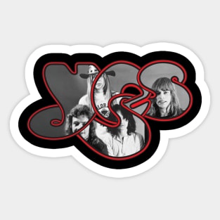 Yes Band Bnw Retro Vintage 70s Rock Sticker